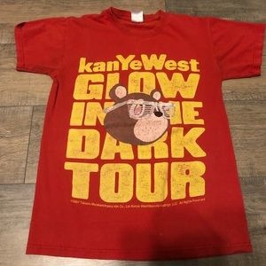 2007 Kanye West Glow in the Dark Tour, Men’s Size S, Red Takashi Murakami
